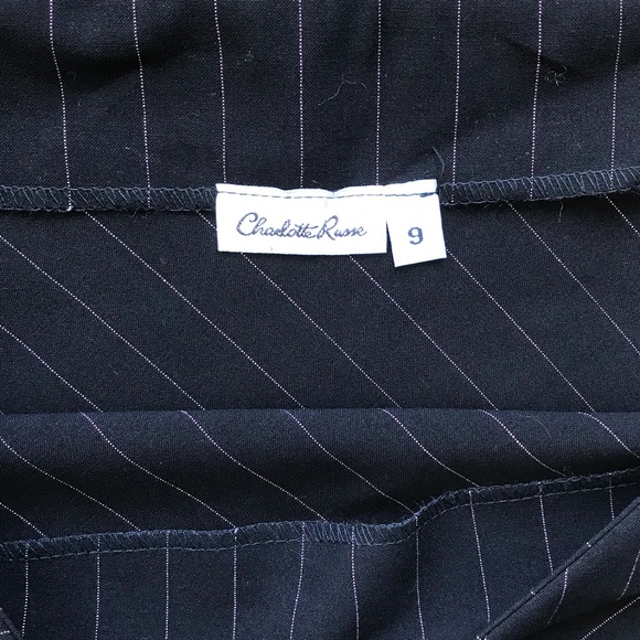 Like NEW!  Charlotte Russe Striped Pleated Skirt - Picture 2 of 3